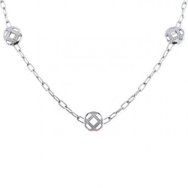 Collar Cartier Pasha de oro blanco y diamantes