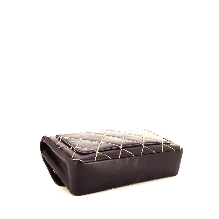 Chanel Vintage handbag  in black quilted leather - Detail D5