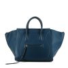 Celine  Phantom handbag  in blue grained leather - 360 thumbnail