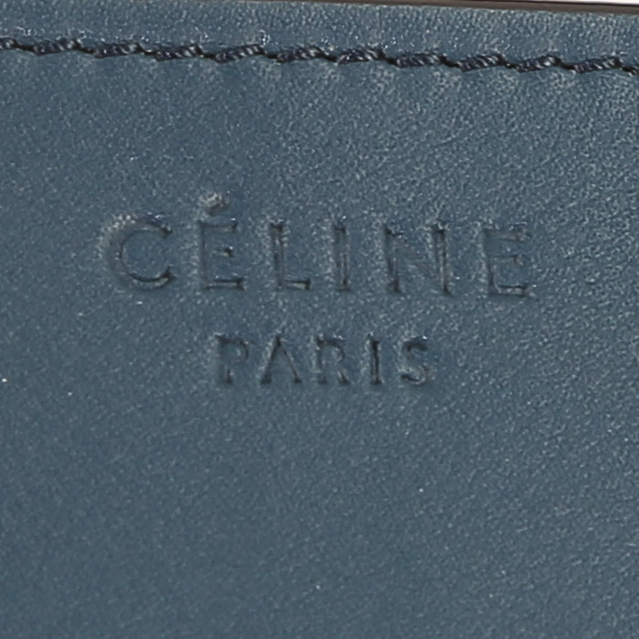 Bolso de mano Celine  Phantom en cuero granulado azul - Detail D3