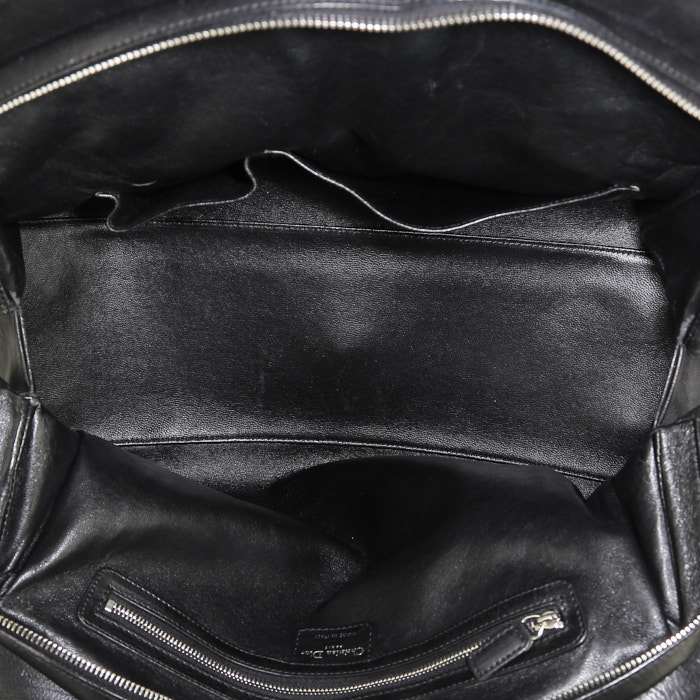 Sac Dior  My Dior grand modèle  en cuir grainé noir - Detail D2