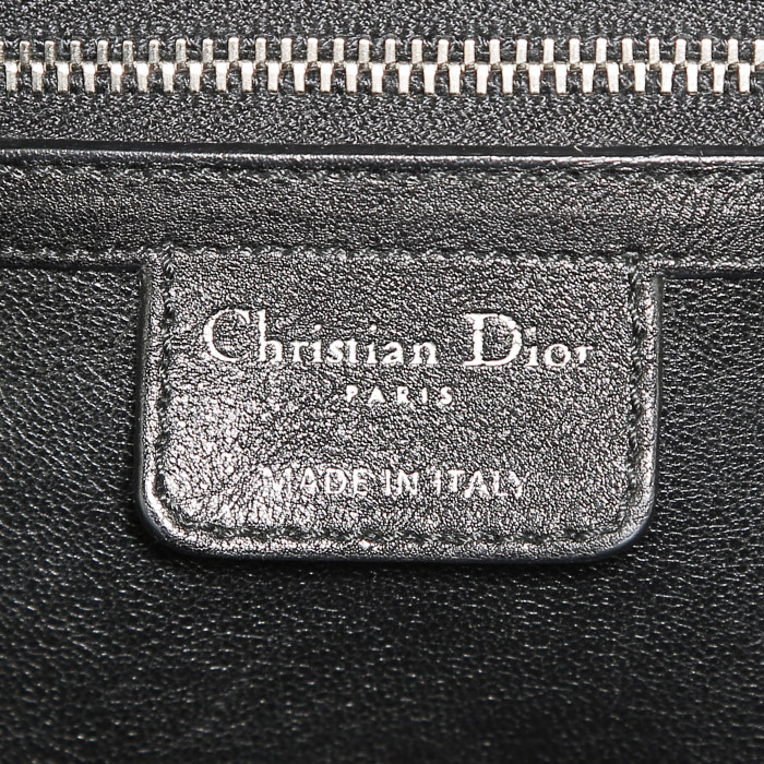 Sac Dior  My Dior grand modèle  en cuir grainé noir - Detail D3