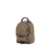 Mochila Louis Vuitton  Palm Springs Backpack Mini en lona Monogram marrón y cuero negro - 00pp thumbnail