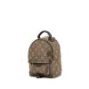 Zaino Louis Vuitton  Palm Springs Backpack Mini in tela monogram marrone e pelle nera - 00pp thumbnail