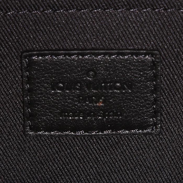 Sac à dos Louis Vuitton  Palm Springs Backpack Mini en toile monogram marron et cuir noir - Detail D3