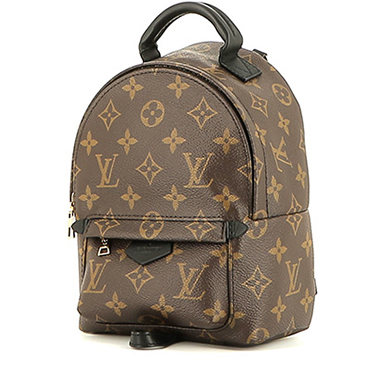 Sac à dos Louis Vuitton  Palm Springs Backpack Mini en toile monogram marron et cuir noir