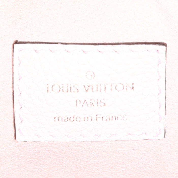 Sac à main Louis Vuitton   en cuir monogram empreinte rose-pale - Detail D4