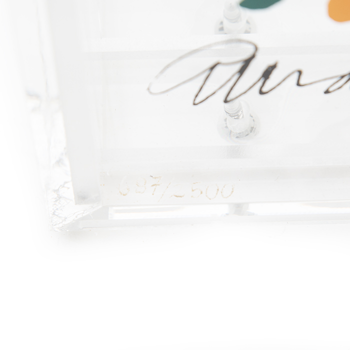 Arman, "Harpe de couleurs", sculpture en plexiglas sérigraphié, édition Artcurial, signée, numérotée et datée, de 1975 - Detail D3