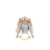 Anello Boucheron Hathi l'éléphant in oro bianco, diamanti e zaffiri - 360 thumbnail