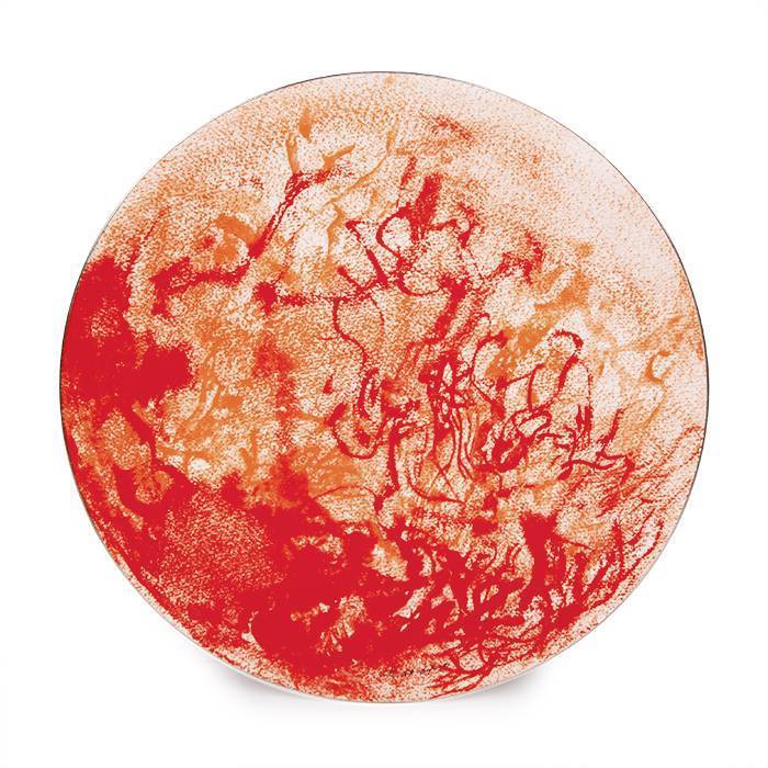 Zao Wou-Ki, "Pierre de feu", large cup in porcelain, "Les éditions limitées" by Bernardaud manufacture of Limoges, signed and numbered, of 2005 - 00pp