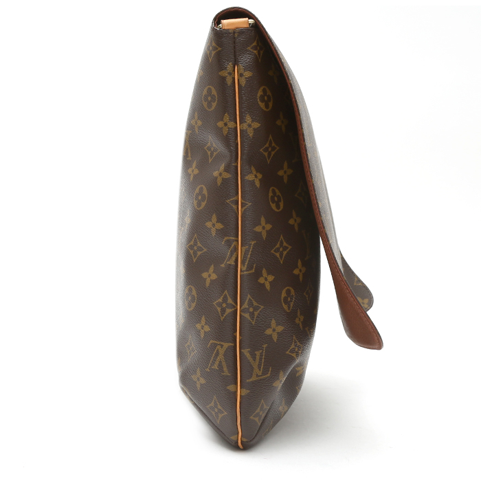Bolso bandolera Louis Vuitton  Musette Salsa en lona Monogram marrón y cuero natural - Detail D6