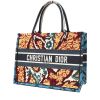 Dior  Book Tote medium model  shopping bag  in blue, red and yellow multicolor  printed patern canvas - 00pp thumbnail
