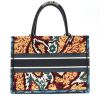 Dior  Book Tote medium model  shopping bag  in blue, red and yellow multicolor  printed patern canvas - Detail D7 thumbnail