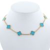 Van Cleef & Arpels Alhambra Vintage necklace in yellow gold and turquoise - 360 thumbnail
