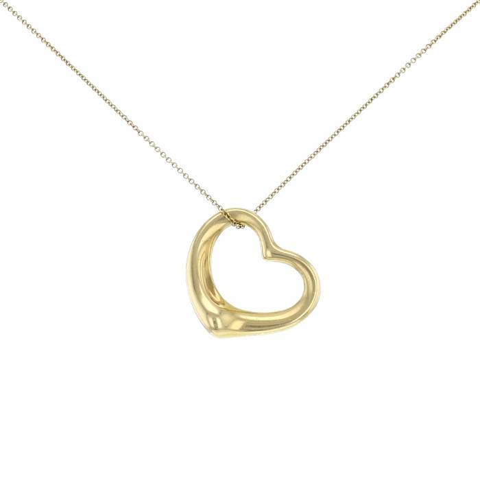 Tiffany & Co Elsa Peretti 18ct Yellow Gold Large Open Heart Necklace