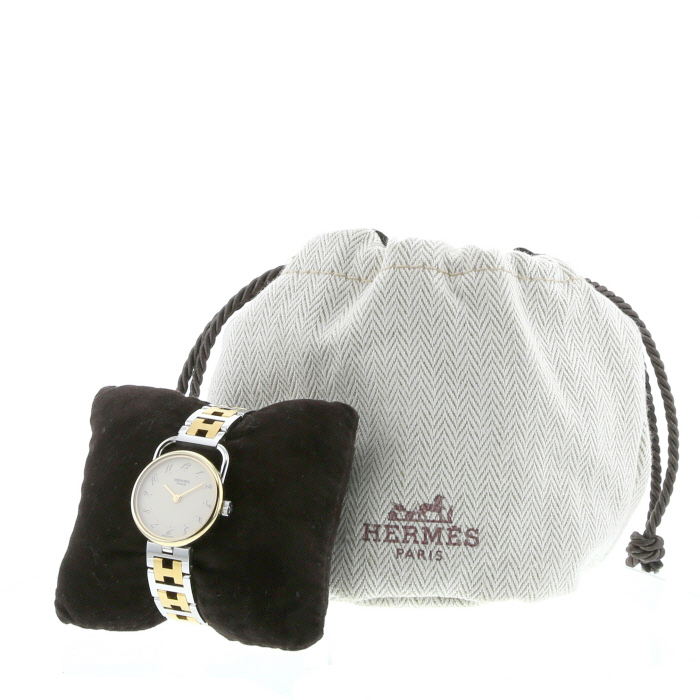 Reloj Hermès Arceau de acero y oro chapado Circa 1990 - Detail D2