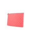 Bolsito de mano Chanel Pochette en cuero acolchado rosa - 00pp thumbnail