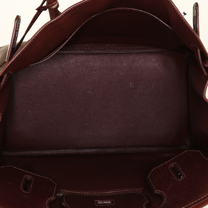 Hermès  Birkin 30 cm handbag  in chocolate brown togo leather - Detail D2