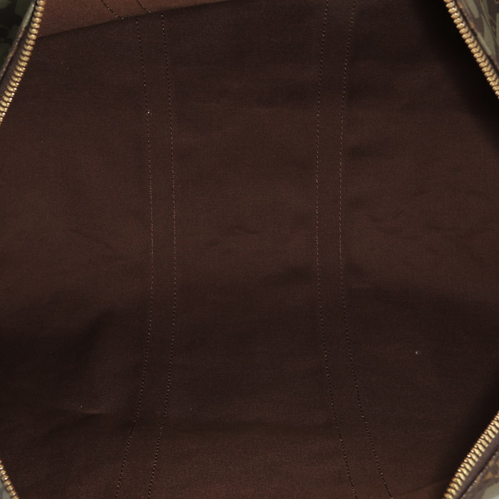 Bolsa de viaje Louis Vuitton  Keepall Editions Limitées en lona Monogram marrón - Detail D2
