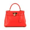 Bolso de mano Hermès  Kelly 28 cm en cuero Gulliver rojo Vif - 360 thumbnail