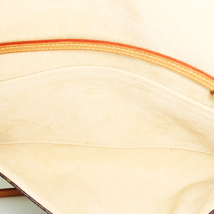 Louis Vuitton  Twin handbag/clutch  monogram canvas  and natural leather - Detail D3