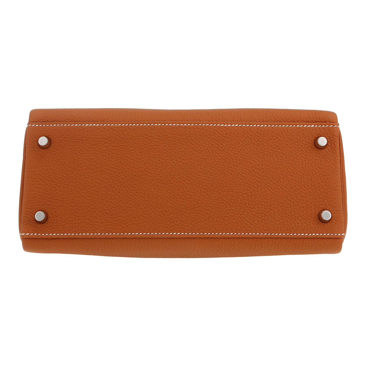 Hermès  Kelly 28 cm handbag  in gold togo leather - Detail D1