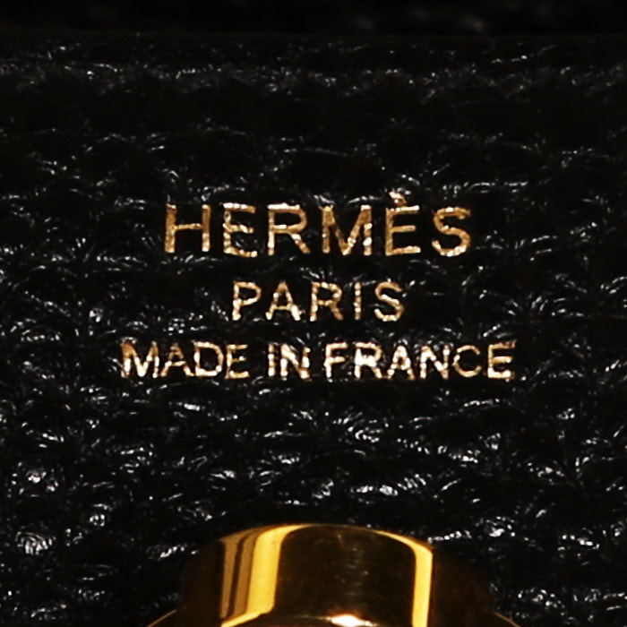 Sac à main Hermès  Lindy petit modèle  en cuir togo noir - Detail D3