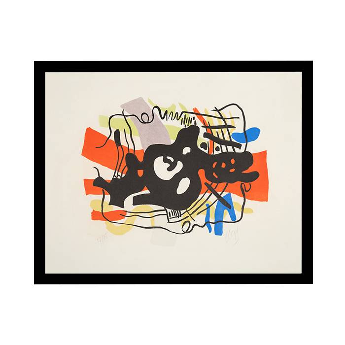Fernand Léger, "La Racine noire", lithograph in colors on paper, signed and numbered, of 1948 - 00pp
