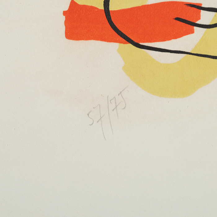 Fernand Léger, "La Racine noire", lithograph in colors on paper, signed and numbered, of 1948