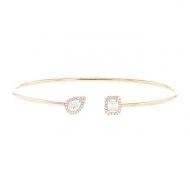 Bracciale a cerchio Messika My Twin in oro rosa e diamanti
