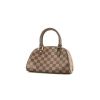 Bolso de mano Louis Vuitton  Ribera mini  en lona a cuadros revestida ébano y cuero marrón - 00pp thumbnail
