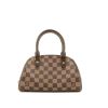 Louis Vuitton  Ribera mini  handbag  in ebene damier canvas  and brown leather - 360 thumbnail