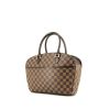 Bolso de mano Louis Vuitton   en lona a cuadros ébano y cuero marrón - 00pp thumbnail