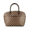 Bolso de mano Louis Vuitton   en lona a cuadros ébano y cuero marrón - 360 thumbnail