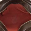 Louis Vuitton   handbag  in ebene damier canvas  and brown leather - Detail D2 thumbnail