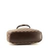 Bolso de mano Louis Vuitton   en lona a cuadros ébano y cuero marrón - Detail D4 thumbnail