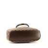 Louis Vuitton  Sarria handbag  in ebene damier canvas  and brown leather - Detail D4 thumbnail