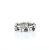 Sortija Tiffany & Co  de platino, diamantes y zafiros - 360 thumbnail