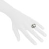 Vintage   1980's ring in white gold, diamond and cultured pearl - Detail D1 thumbnail