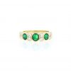 Van Cleef & Arpels   1970's ring in yellow gold, diamonds and emerald - 360 thumbnail