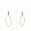 Paire de boucles d'oreilles Louis Vuitton Clous en or jaune - 360 thumbnail