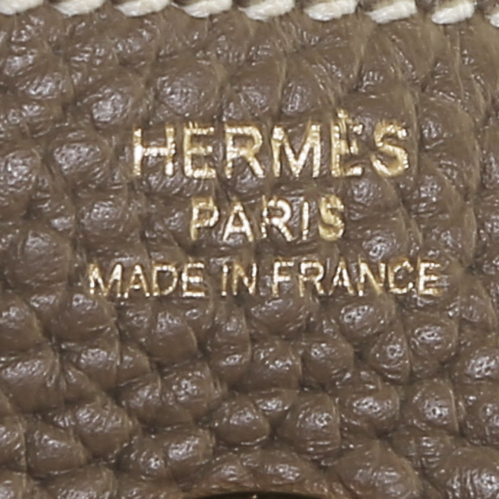 Borsa Hermès  Lindy 26 cm in pelle togo etoupe - Detail D3
