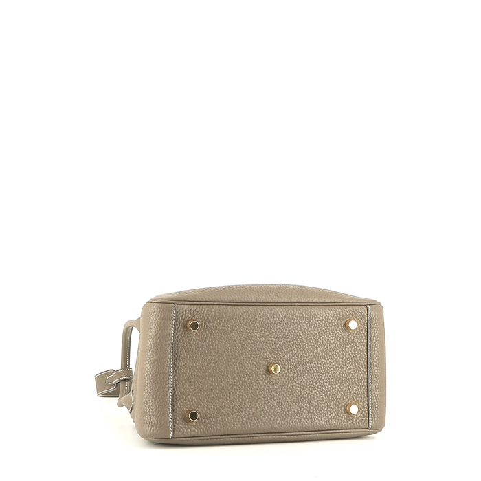 Bolso de mano Hermès  Lindy 26 cm en cuero togo marrón etoupe - Detail D4