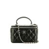 Chanel  Vanity vanity case  in black quilted leather - 360 thumbnail