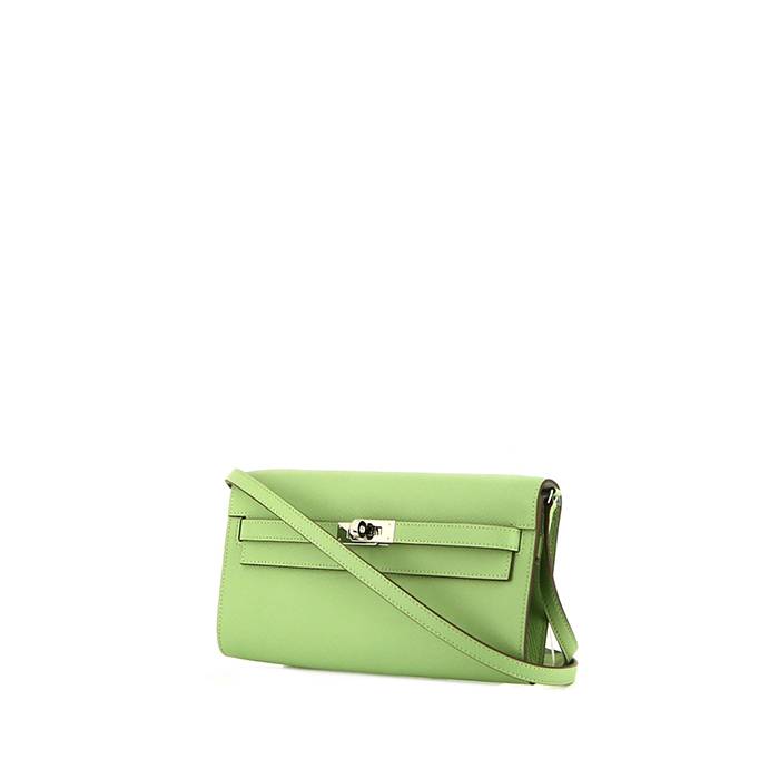 Borsa/pochette Hermès  Kelly To Go in pelle Epsom verde - 00pp