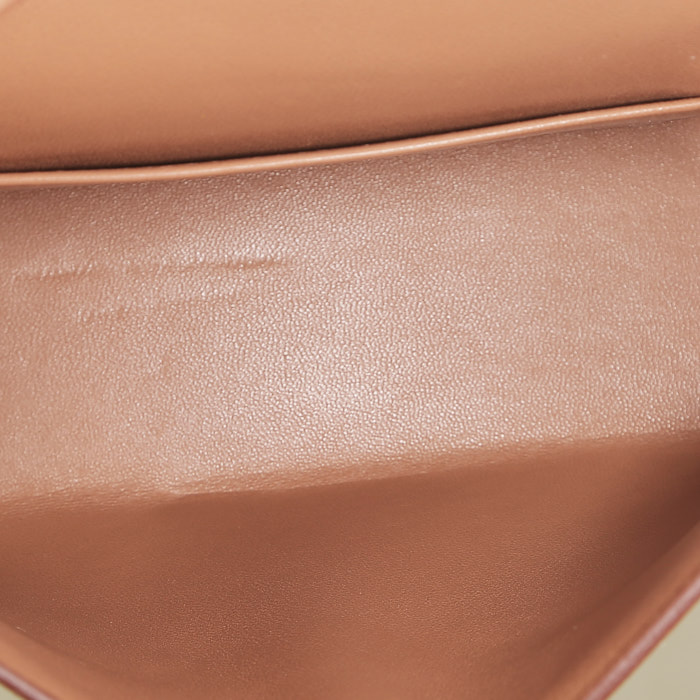 Bolso de mano Hermès  Kelly 20 cm en cuero Mysore de color marrón glacial - Detail D3