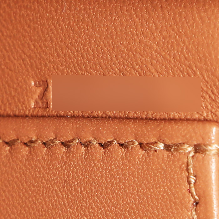 Bolso de mano Hermès  Kelly 20 cm en cuero Mysore de color marrón glacial - Detail D5