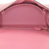 Bolso de mano Hermès  Kelly 25 cm en cuero epsom azalea pink y marrón etoupe - Detail D3 thumbnail