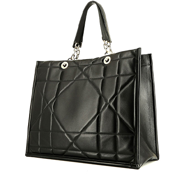 Bolso Cabás Dior  Essential modelo grande  en cuero negro