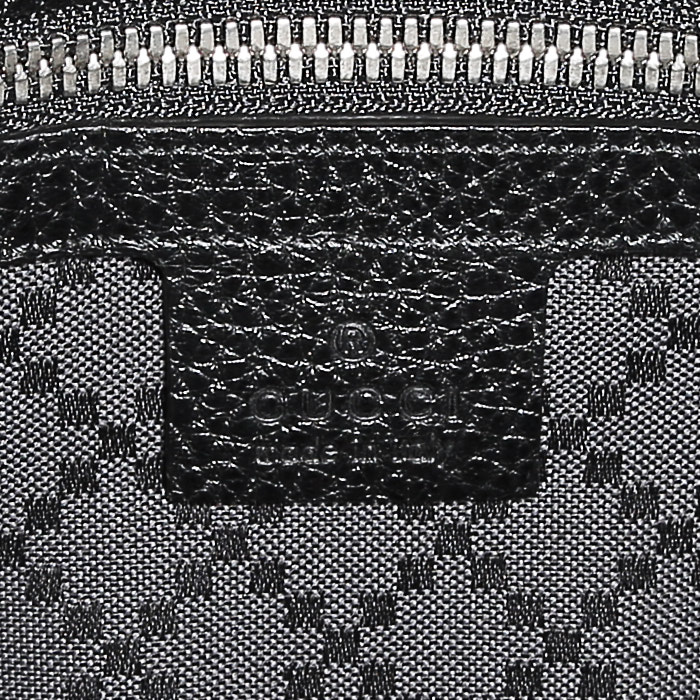 Pochette Gucci   en cuir grainé noir - Detail D3
